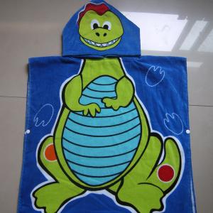 Adult Gift 100% Cotton Printed velour Hooded/Poncho beach towel