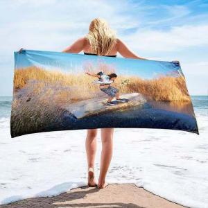 Personality custom printed cotton beach towels