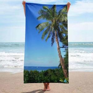 Premium quality organic cotton reactive printed velour beach towels